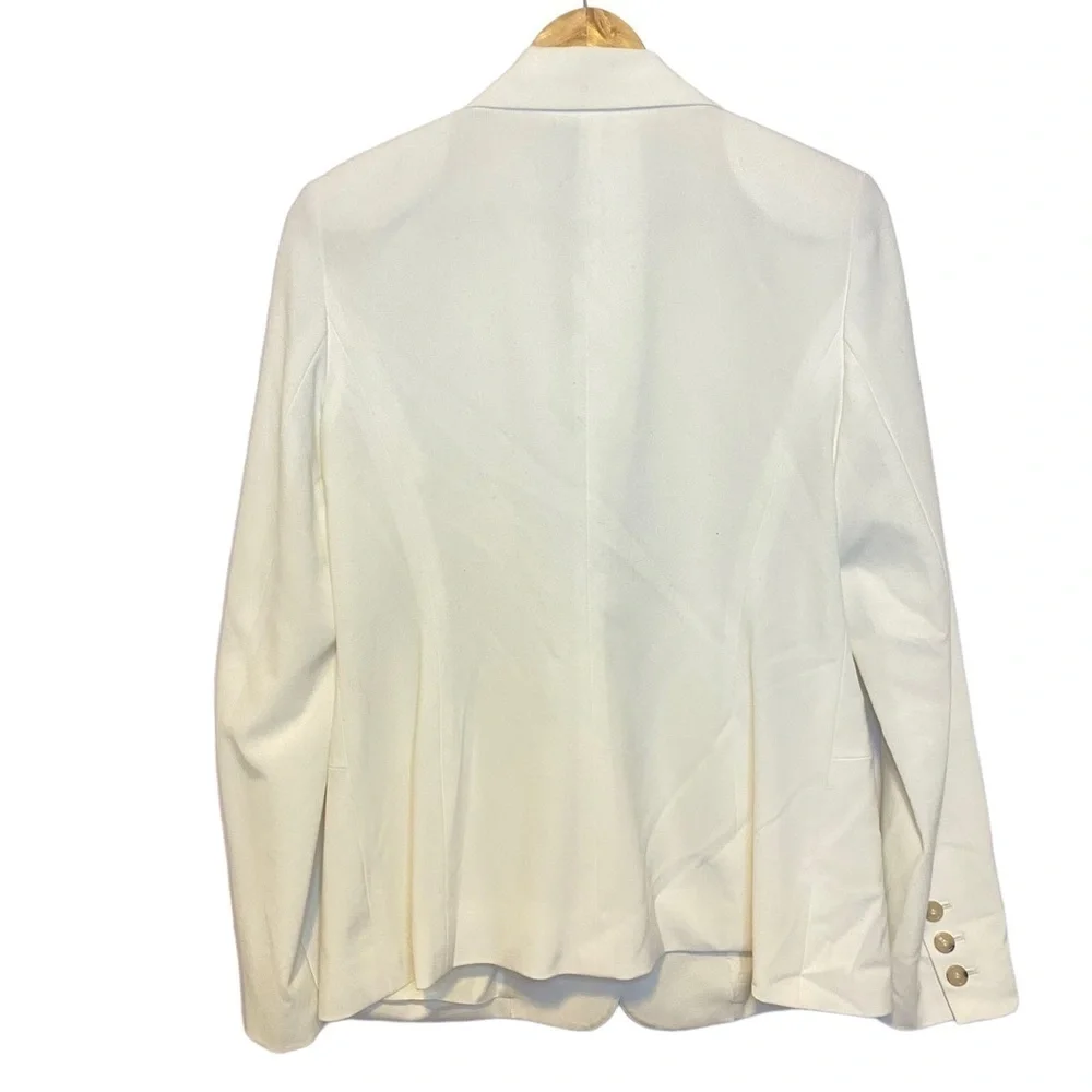 Chaus Ivory/Cream Longline Single Button Blazer Size 8